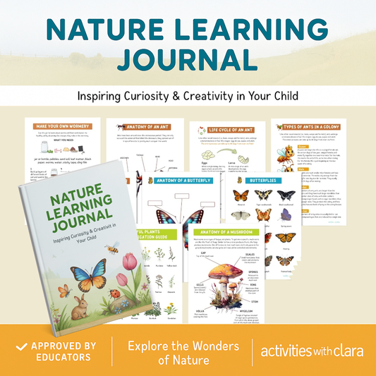 🌿 Nature Learning Journal – Fun & Educational Outdoor Activities for Kids (Scavenger Hunts, Plant & Animal Identification, Creative Projects)