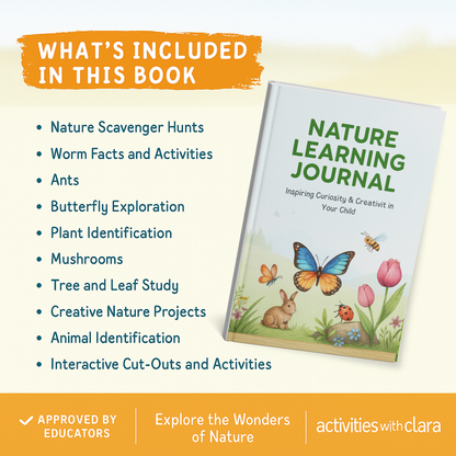 🌿 Nature Learning Journal – Fun & Educational Outdoor Activities for Kids (Scavenger Hunts, Plant & Animal Identification, Creative Projects)