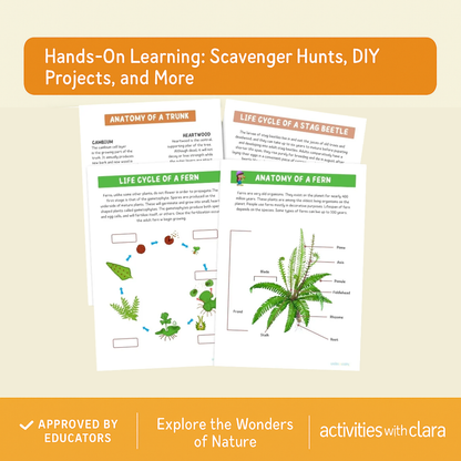 🌿 Nature Learning Journal – Fun & Educational Outdoor Activities for Kids (Scavenger Hunts, Plant & Animal Identification, Creative Projects)