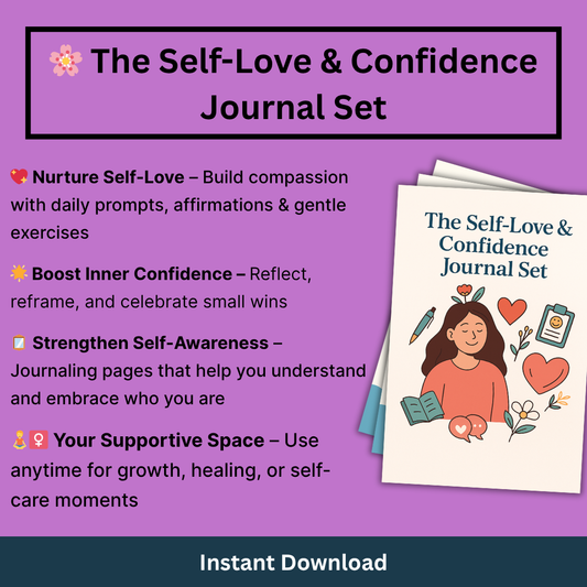 🌸 Self-Love & Confidence Bundle – Journals, Gratitude Prompts & Daily Reflection Tools for Inner Growth