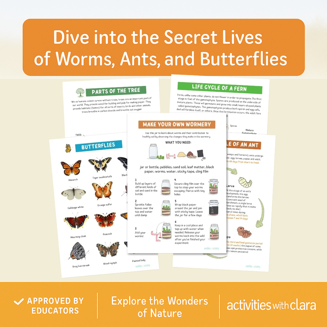 🌿 Nature Learning Journal – Fun & Educational Outdoor Activities for Kids (Scavenger Hunts, Plant & Animal Identification, Creative Projects)