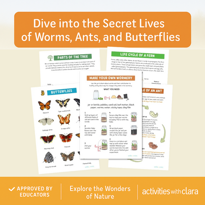 🌿 Nature Learning Journal – Fun & Educational Outdoor Activities for Kids (Scavenger Hunts, Plant & Animal Identification, Creative Projects)
