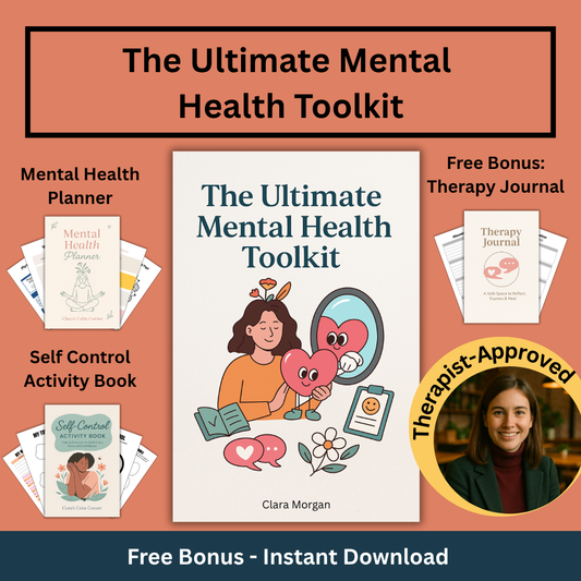 🧠 Mental Health Therapy Bundle – Self Reflection Journal, Emotional Regulation, Anxiety Coping Tools, Daily Trackers & Mood Logs